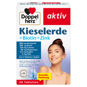 DOPPELHERZ Kieselerde+Biotin Tabletten