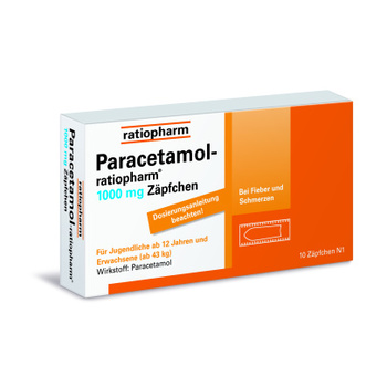 PARACETAMOL ratiopharm 1.000 mg Erw.-Suppositorien