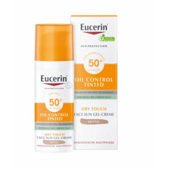 EUCERIN Sun Oil Control tinted Creme LSF 50+ mitt.