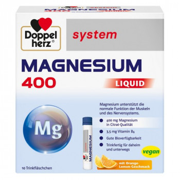 DOPPELHERZ Magnesium 400 Liquid system Trinkamp.