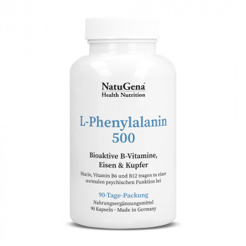 L-PHENYLALANIN 500+B-Vitamine+Eisen+Kupfer Kapseln